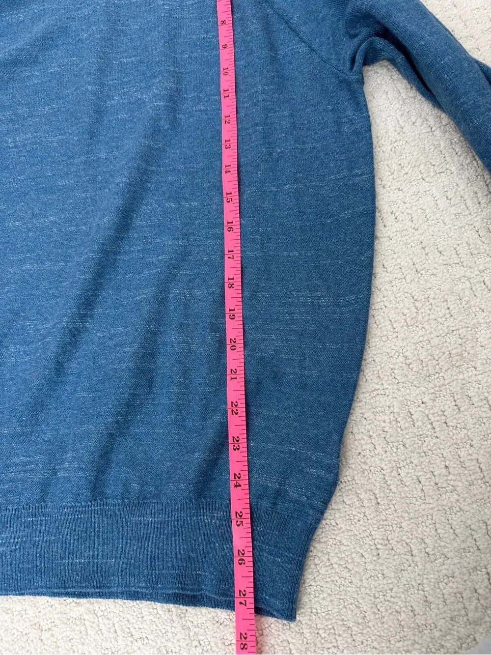 J. Crew Mens Blue Crewneck Sweater 100% cotton Large Classic preppy